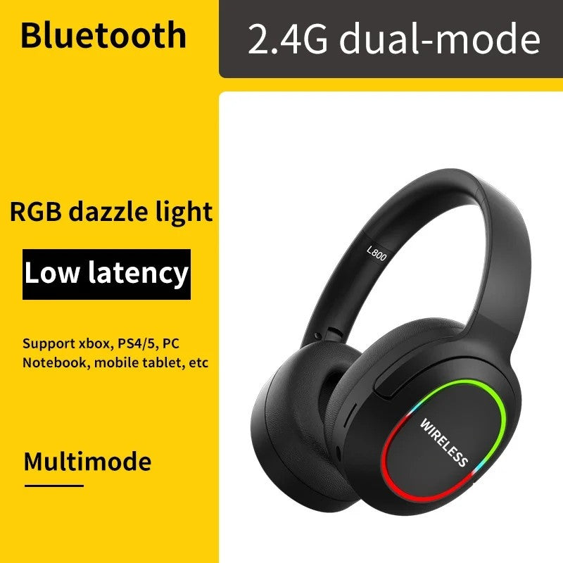 L800 Blutooth 5.1Headsets Gamer Surround Sound Stereo Wireless Earphone With MicroPhone Colourful Light PC Laptop Earpiece