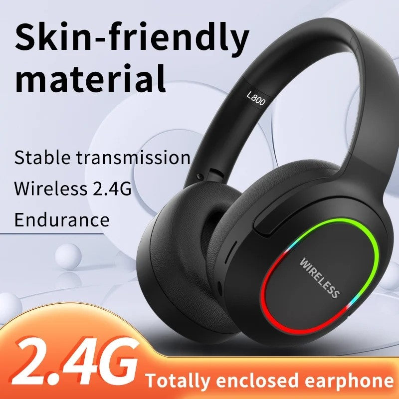 L800 Blutooth 5.1Headsets Gamer Surround Sound Stereo Wireless Earphone With MicroPhone Colourful Light PC Laptop Earpiece