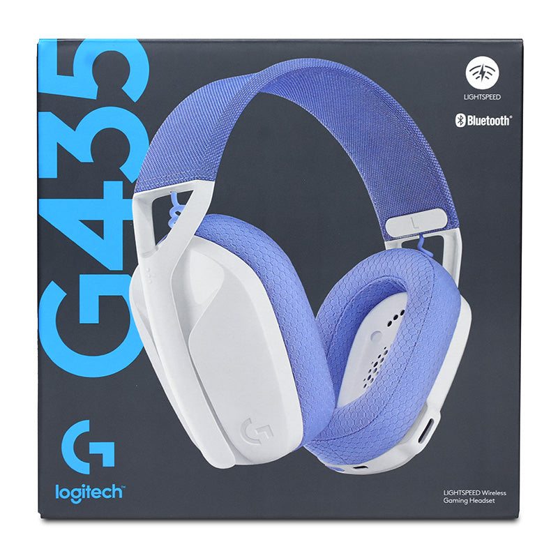 Logitech G435 Lightweight Wireless Gaming Headset - White