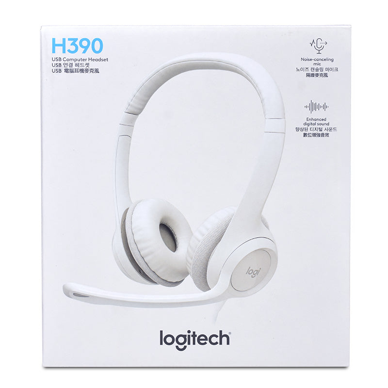 Logitech H390 USB Headset - Off White