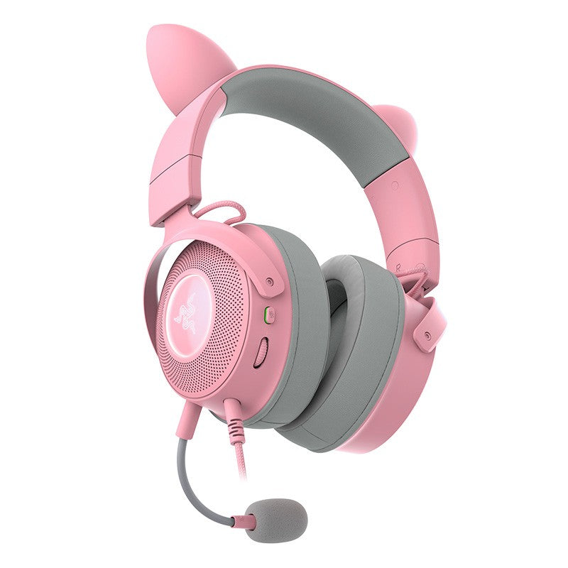Razer Kraken Kitty V2 Pro Wired RGB Headset with Interchangeable Ears - Quartz Edition