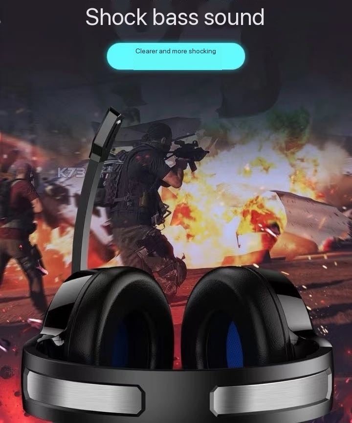 Youbai A60 Headworn Gaming Earphones, Computer Office Gaming Glow Wired Earphones