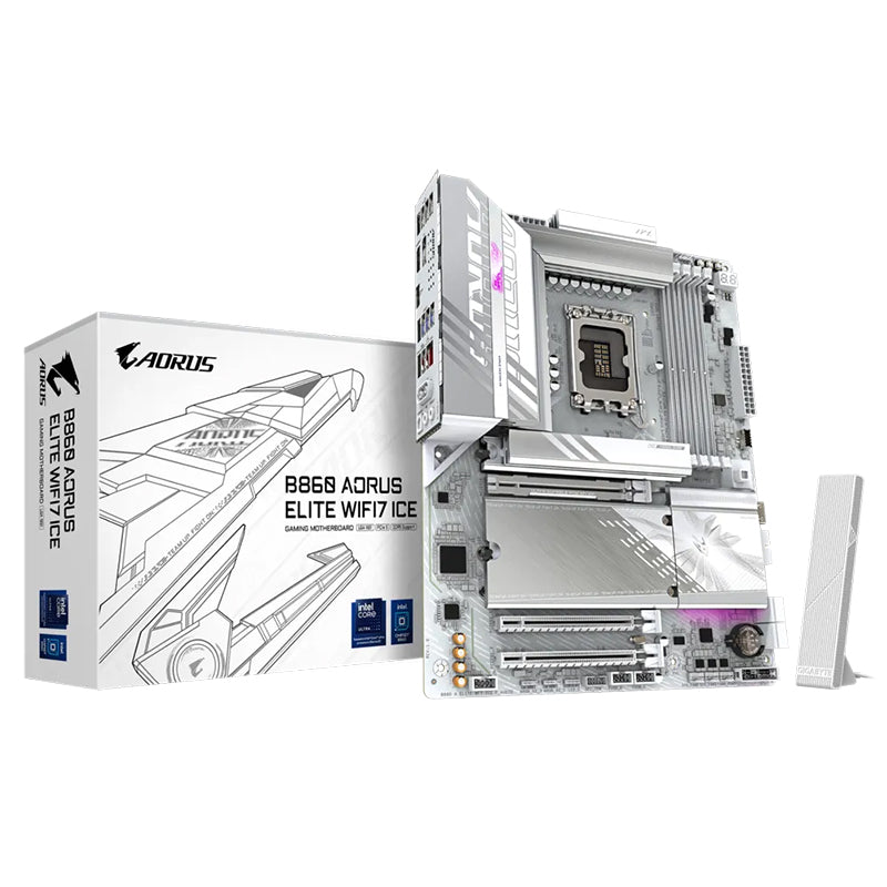 Gigabyte B860 Aorus Elite WiFi7 Ice LGA 1851 ATX Motherboard