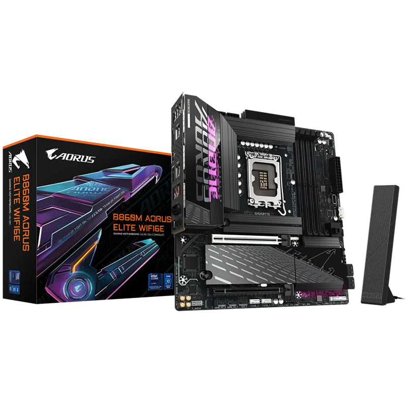 Gigabyte B860M Aorus Elite WiFi6E LGA 1851 micro-ATX Motherboard