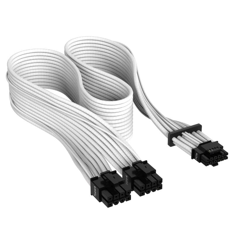 Corsair Premium Individually Sleeved 12+4pin PCIe Gen 600W Cable - White