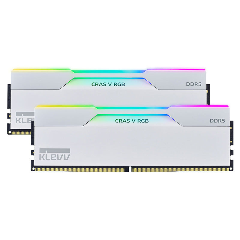 KLEVV 32GB CRAS V RGB KD5AGUA80-60A300J 6000MHz C30 AMD DDR5 RAM - White