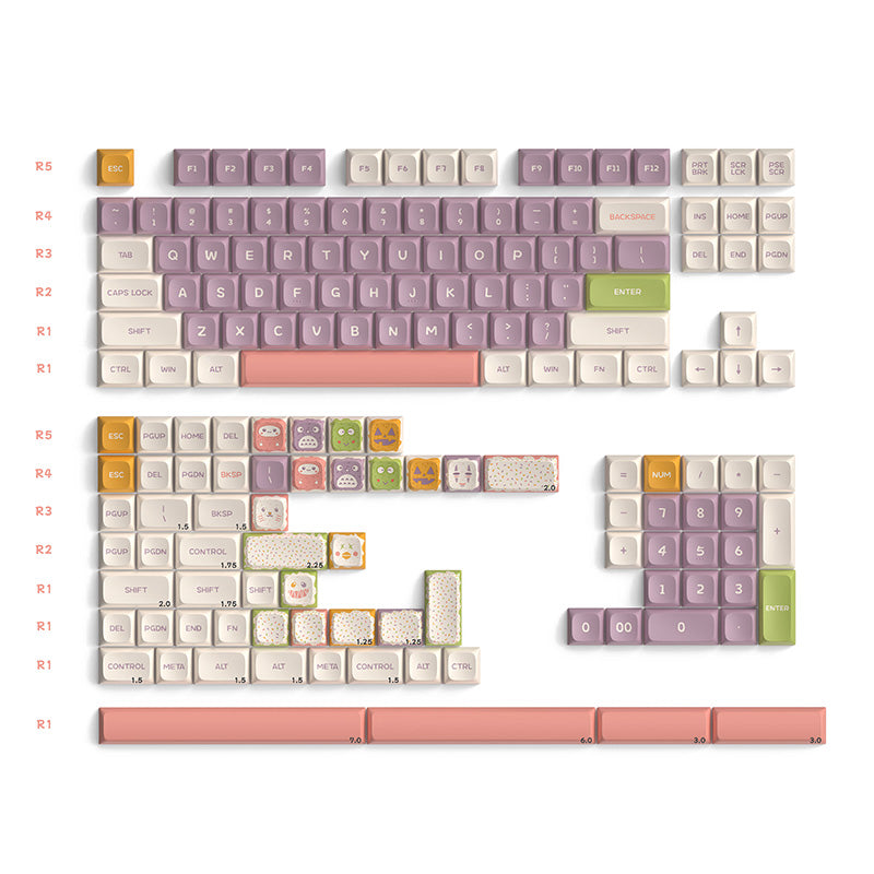 Keytok KDA Sweet Monster Dye-Sub PBT Keycaps - 162pcs Set