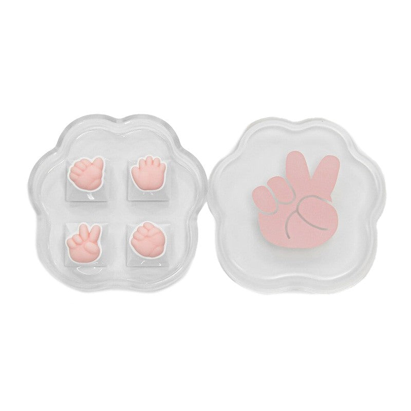 Meletrix Rock Paper Scissors Novelites Keycaps Pack 4 Pcs