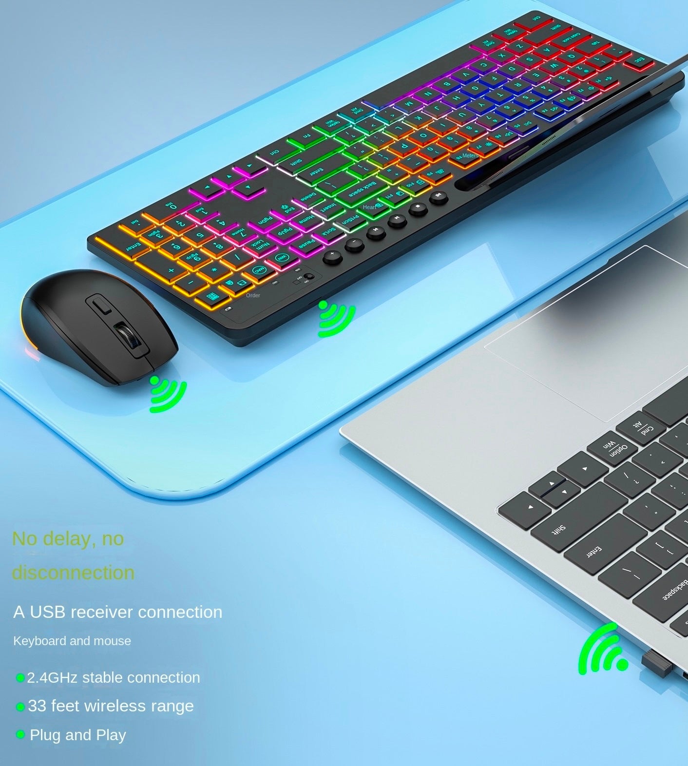 2.4G Wireless Keyboard and Mouse Set Power-saving Business Office Keyboard Set