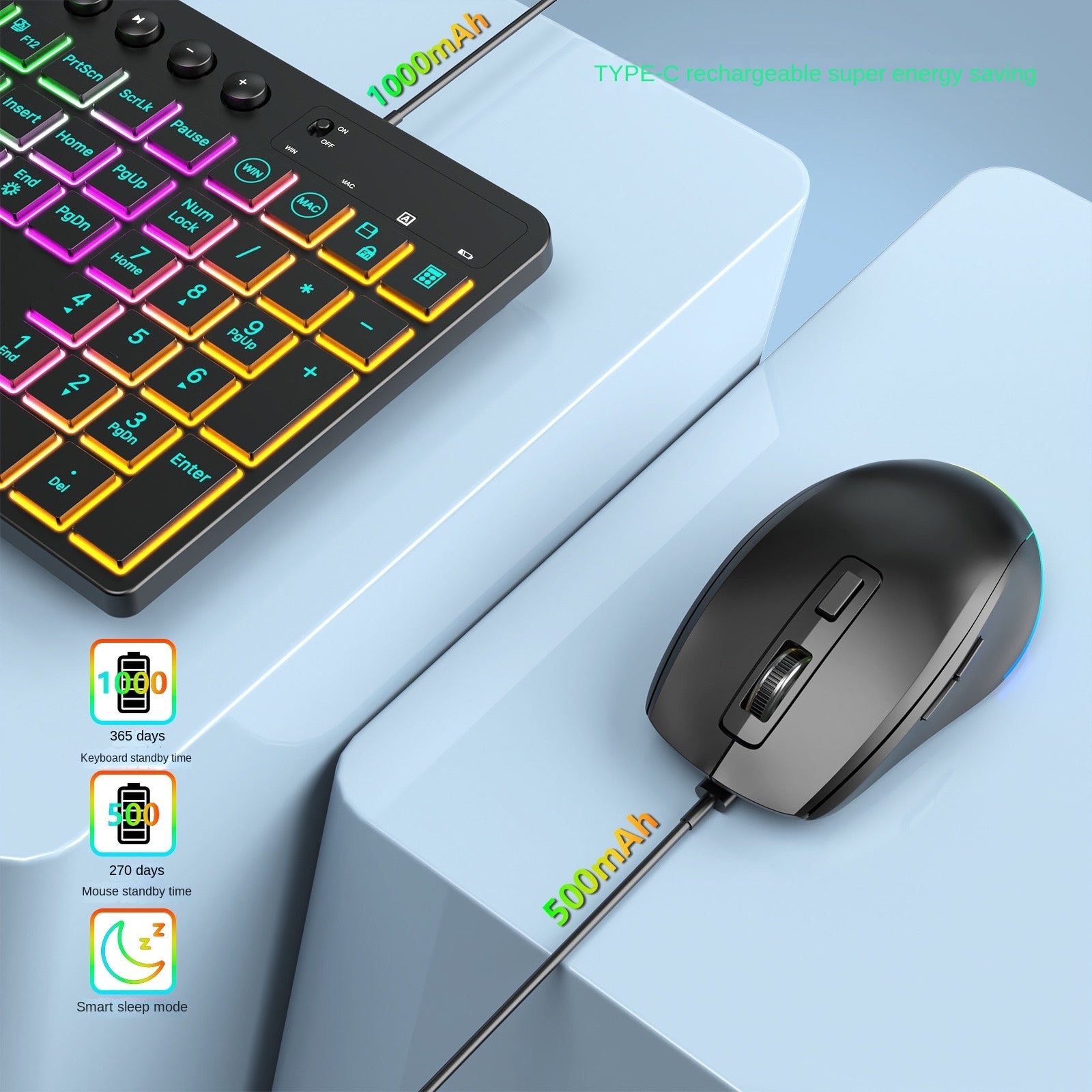 2.4G Wireless Keyboard and Mouse Set Power-saving Business Office Keyboard Set
