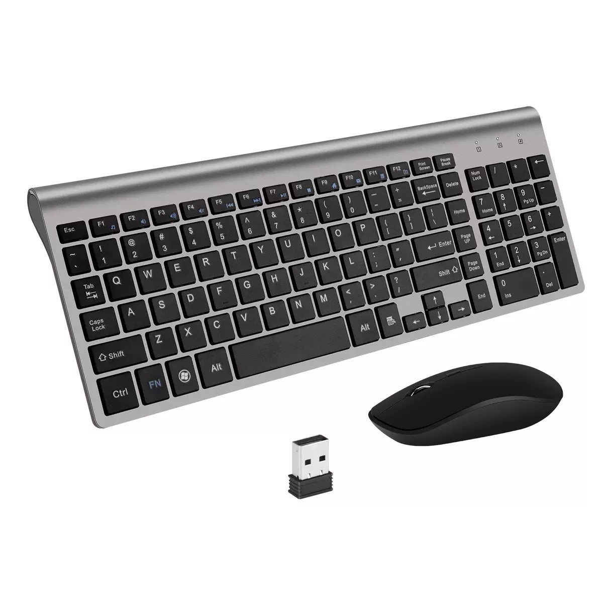 2.4G office wireless keyboard ultra-thin silent ergonomic keyboard mouse set