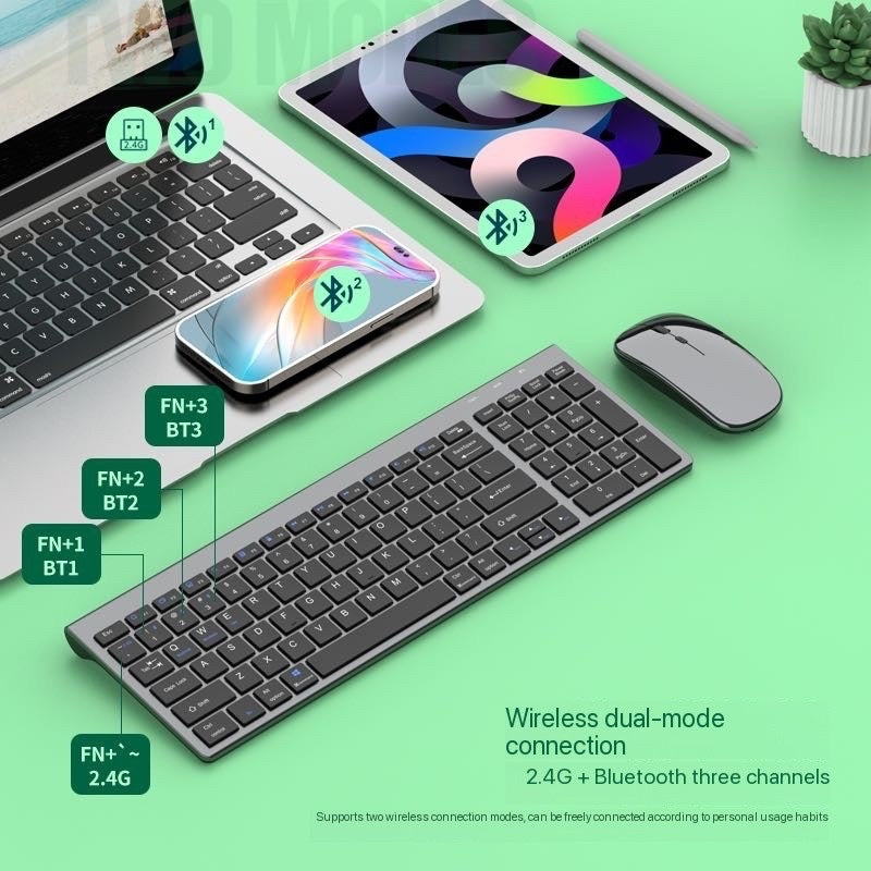 Charging Wireless Bluetooth Keyboard Office Dual Mode Keyboard Mouse Set