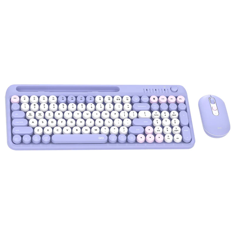 Fantech GO MOCHI101 95% Wireless Keyboard and Mouse Combo Computer Keyboard Set - Purple