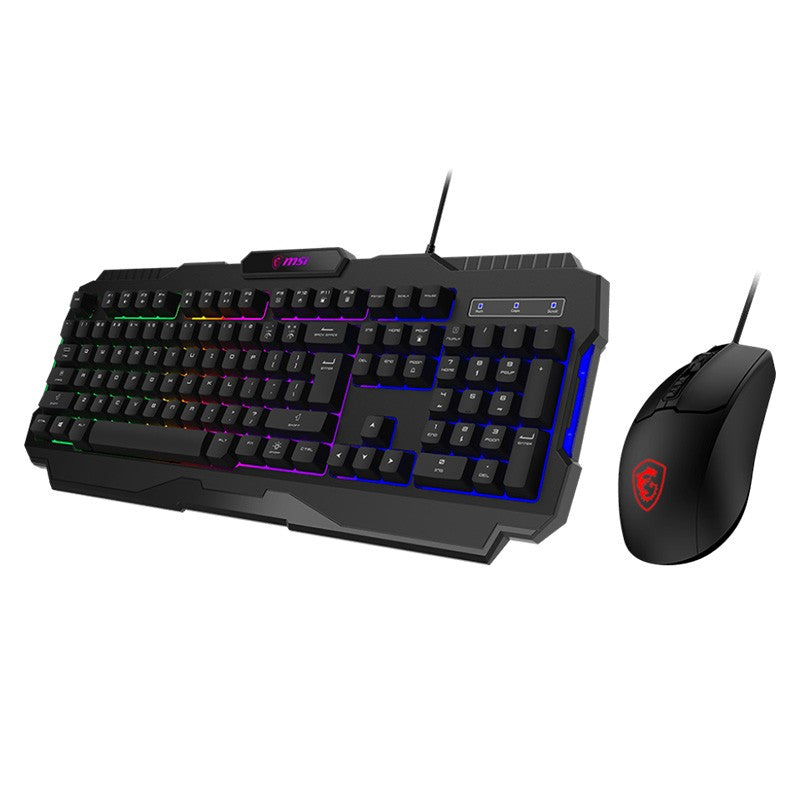 MSI Forge GK100 RGB Wired Gaming Keyboard and Mouse Combo - Black