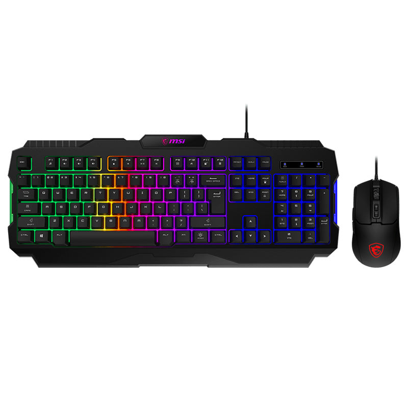 MSI Forge GK100 RGB Wired Gaming Keyboard and Mouse Combo - Black