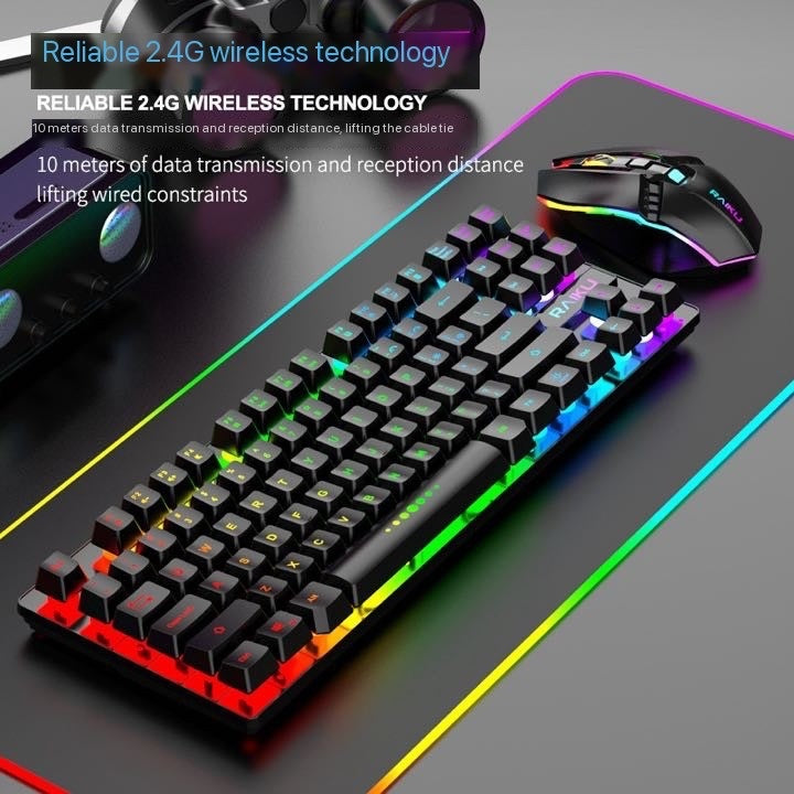 R905 Wireless Keyboard Mouse Combination Game Glowing Keyboard Set