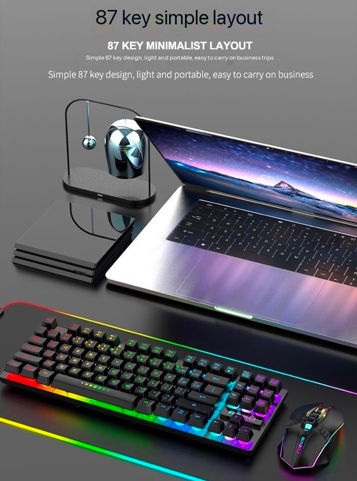 R905 Wireless Keyboard Mouse Combination Game Glowing Keyboard Set