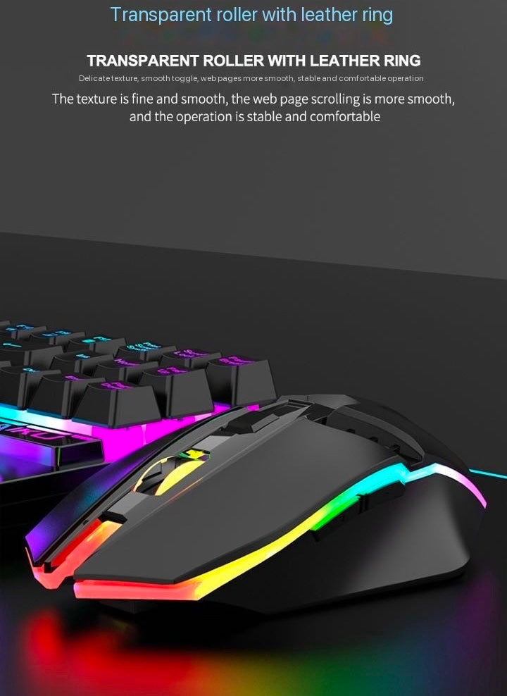 R905 Wireless Keyboard Mouse Combination Game Glowing Keyboard Set