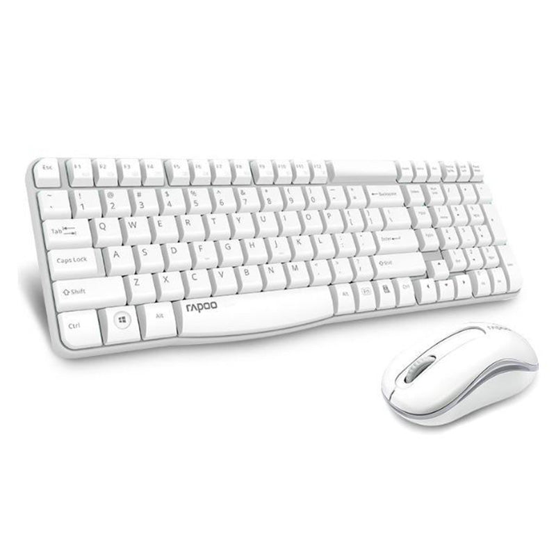 Rapoo X1800S 2.4GHz Wireless Optical Keyboard Mouse Combo - White