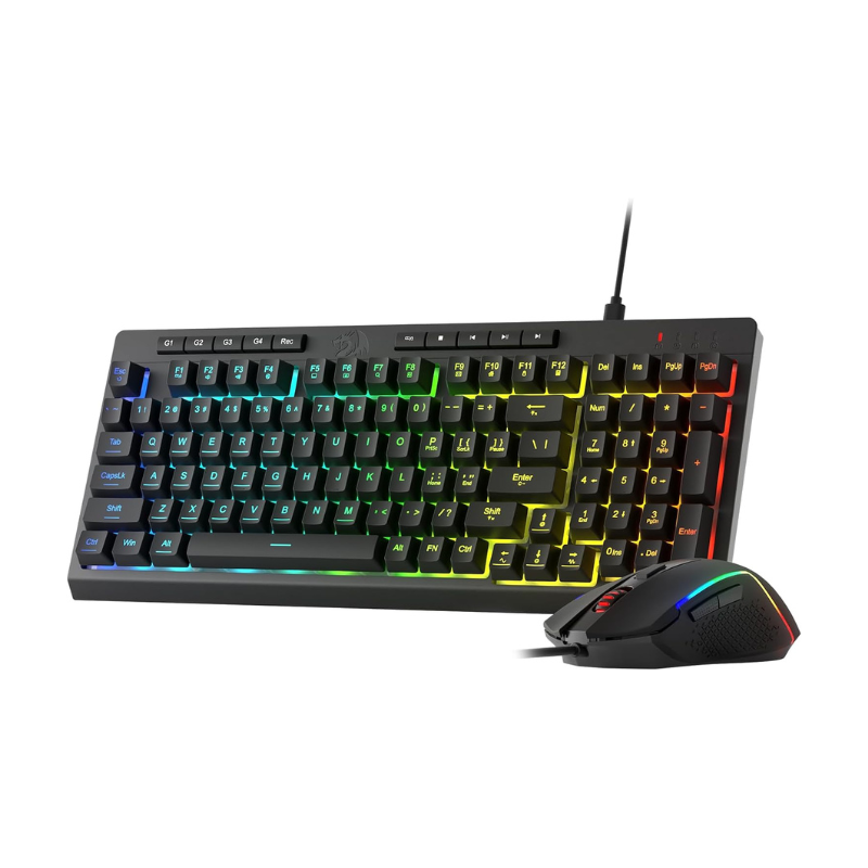 Redragon S141 Gaming Keyboard & Mouse Combo, 98 Keys K515 Wired RGB Membrane Keyboard and 10000 DPI Wired M616 Gaming Mouse Bundle