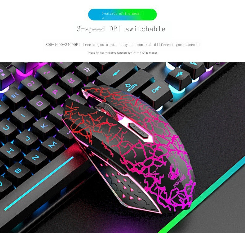 T87 Wireless keyboard and mouse set Game luminous wireless keyboard and mouse set