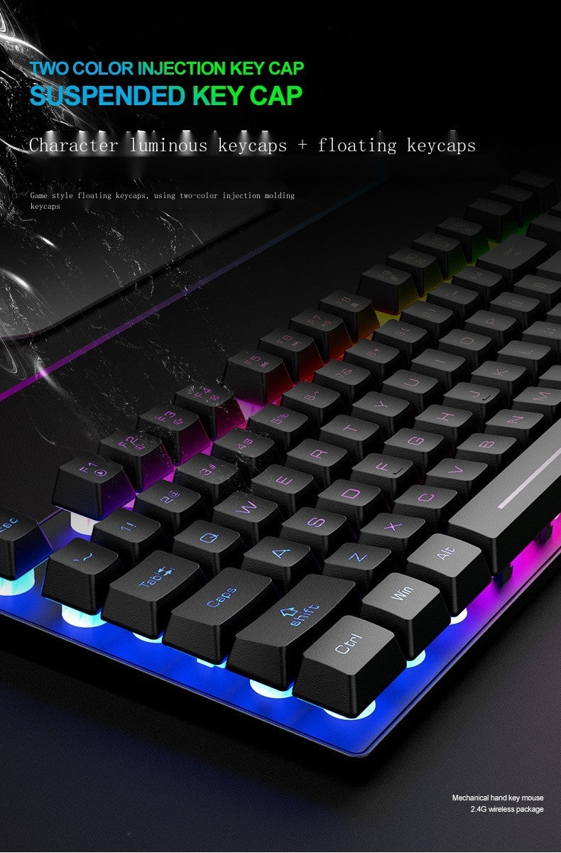 T87 Wireless keyboard and mouse set Game luminous wireless keyboard and mouse set