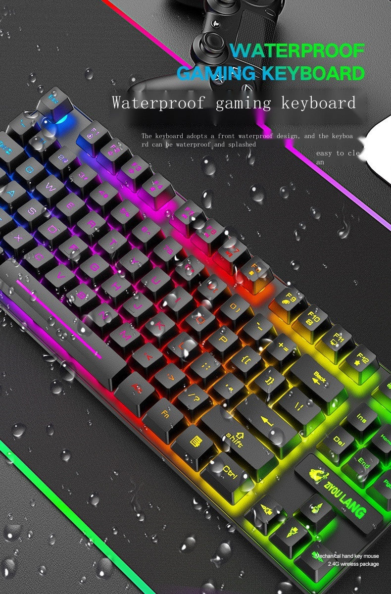 T87 Wireless keyboard and mouse set Game luminous wireless keyboard and mouse set
