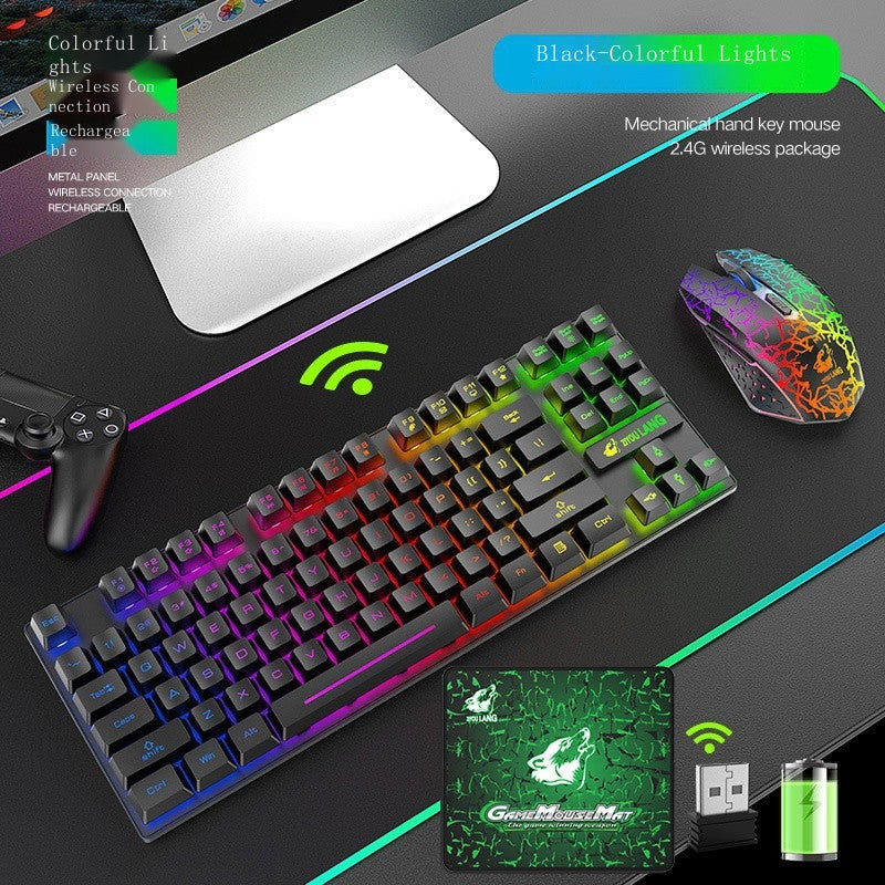 T87 Wireless keyboard and mouse set Game luminous wireless keyboard and mouse set