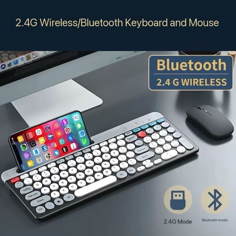Ultra Thin Bluetooth Wireless Keyboard and Mouse Set Charging Mute Office Game Keyboard Set