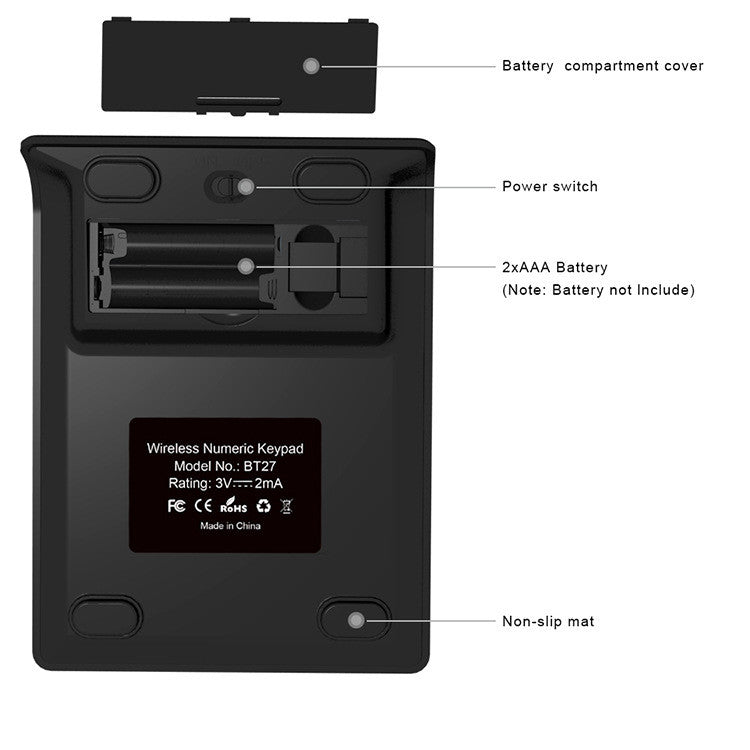 2.4G digital keypad Laptop desktop wireless digital keypad