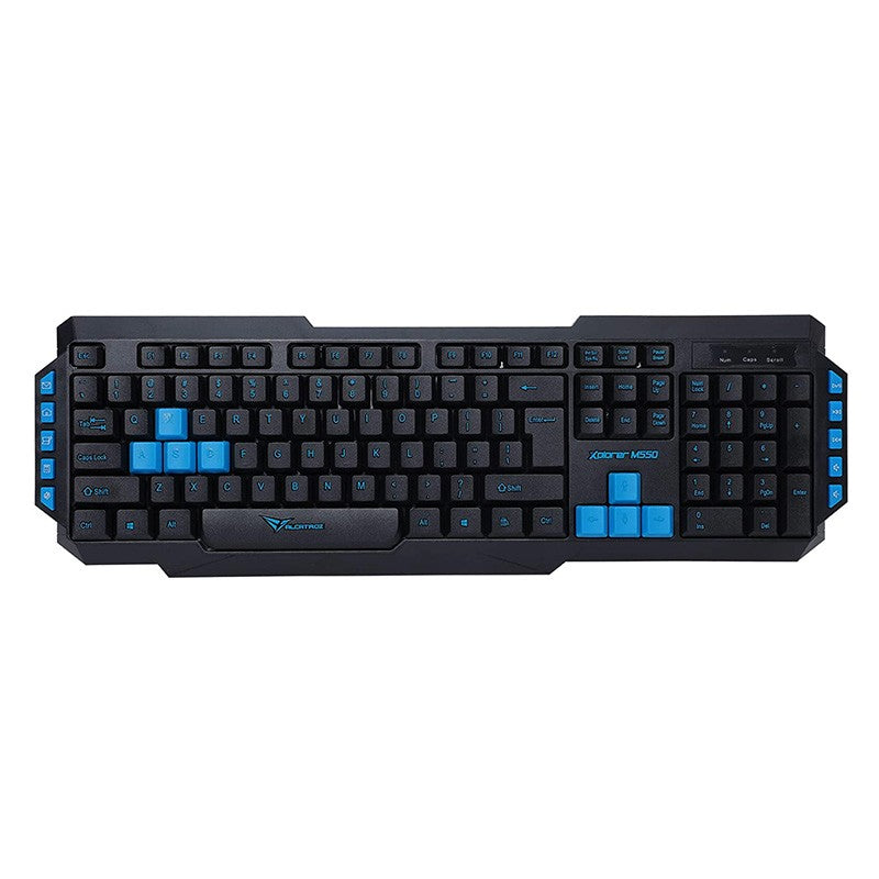 ALCATROZ Xplorer M550 Wired Gaming Keyboard - Black/Blue