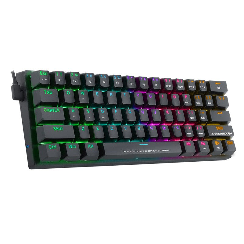 Armaggeddon MKA-61C Psychfalconet 61 Key Mechanical Gaming Keyboard - Black