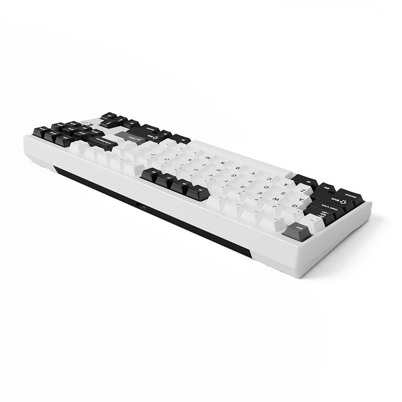 Chilkey ND TKL Tri-Mode 1.6mm Non Flex-Cut Mechanical Keyboard Kailh Blue Lotus Switch - Pure White