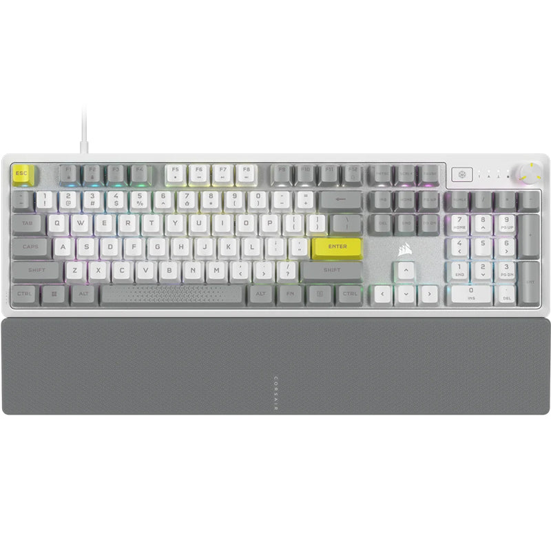 Corsair K70 CORE SE RGB MLX Red Switch Wired Mechanical Gaming Keyboard with Palm Rest - White )