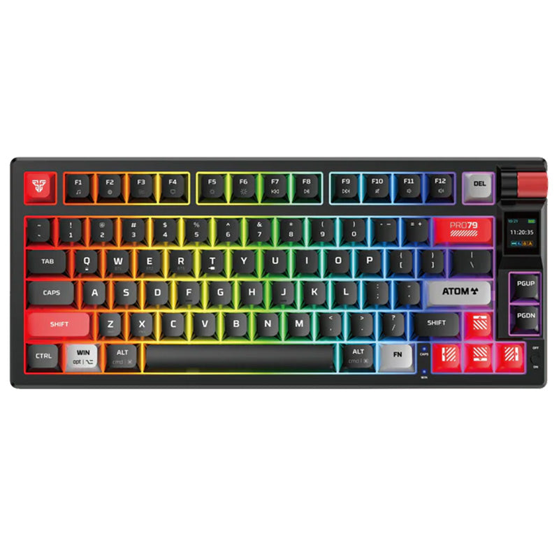 Fantech MK917 75% Hot-Swap Wireless Mechanical Keyboard with Display Screen Black - Red Switch