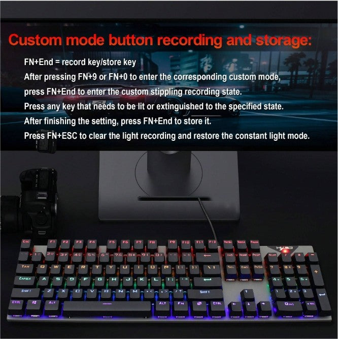 Gaming Keyboard Mice Blue Switch Mechanical keyboard Mouse Combo 104 Keys Wired RGB LED Rainbow Backlit Game mice mouse for Windows PC Gamers