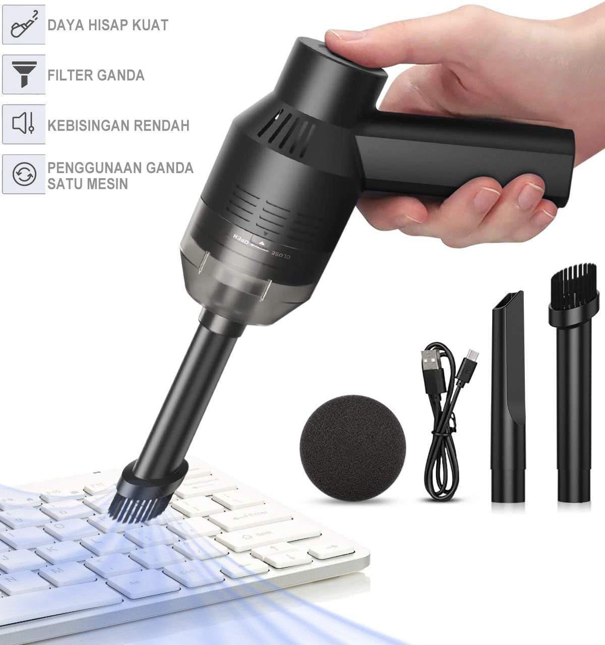 Cordless Vacuum Cleaner Keyboard Vacuum Cleaner Portable Car Vacuum Cleaner Getting Dust and Crumbs Off Computer,Car Interior & Other Crevices