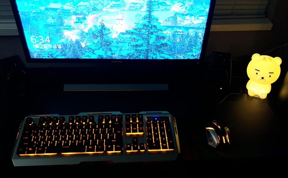 Gaming Keyboard and Mouse Combo Wired Keyboard and Mouse Set 104 Keys Waterproof Durable Metal Frame Adjustable Brightness Breathing Backlight