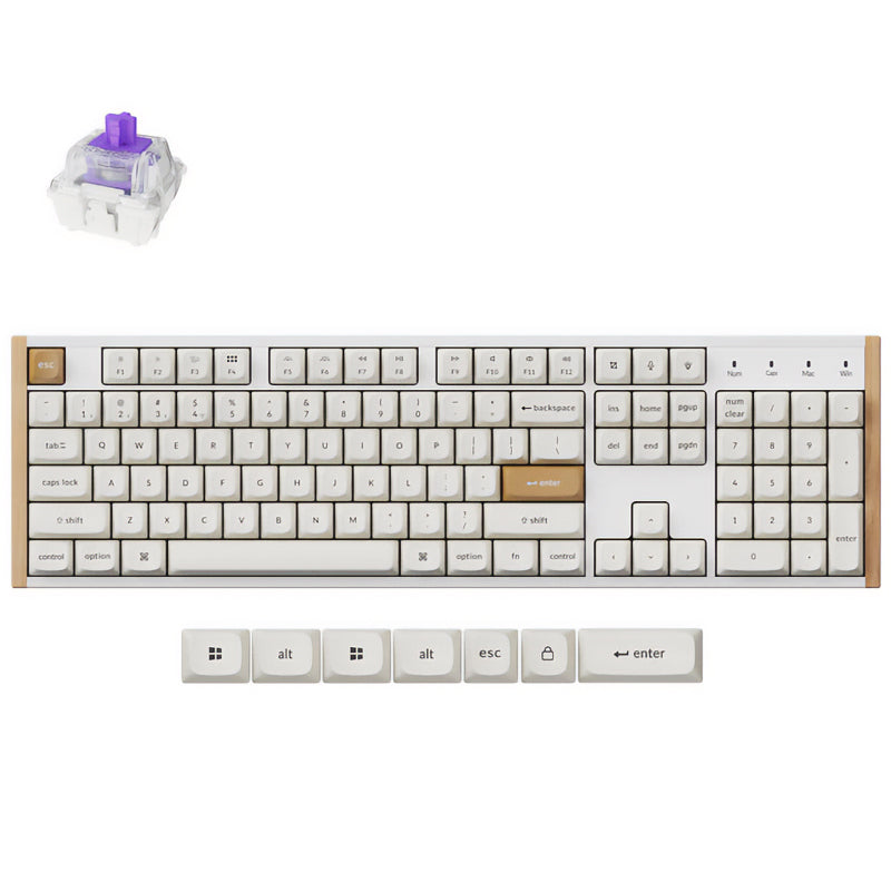 Keychron K10 HE Wireless Magnetic Switch Special Edition White Keyboard - Gateron Double-Rail Magnetic Nebula Switch