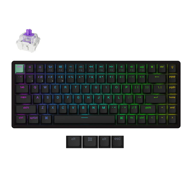 Keychron K2 HE 75% QMK Wireless Magnetic Keyboard Standard Version Nebula Switch