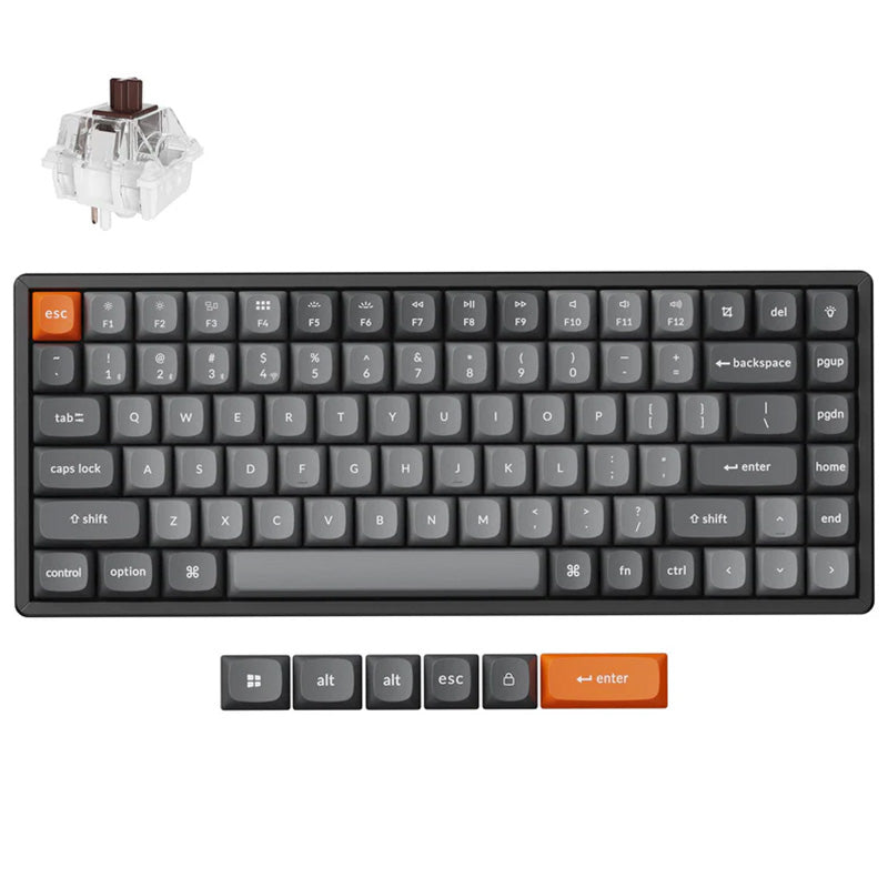 Keychron K2 Max QMK RGB Aluminium Frame Wireless Mechanical Gaming Keyboard - Brown Switch