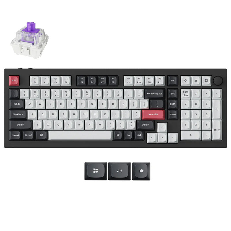 Keychron Q5 HE QMK Wireless Magnetic Nebula Switch Custom Keyboard with Knob - Carbon Black