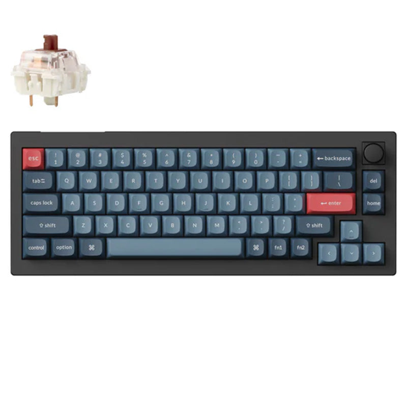 Keychron V2 Max QMK 65% Custom Hot-Swap Wireless Mechanical Keyboard Knob Version - Brown Switch