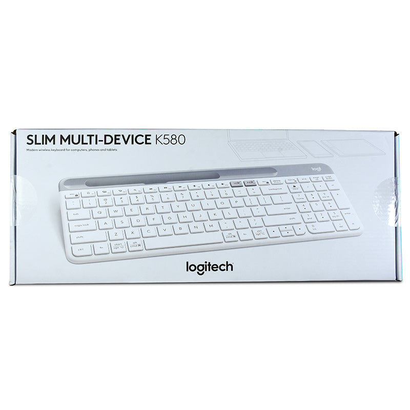 Logitech K580 Slim Multi-Device Wireless Keyboard - White