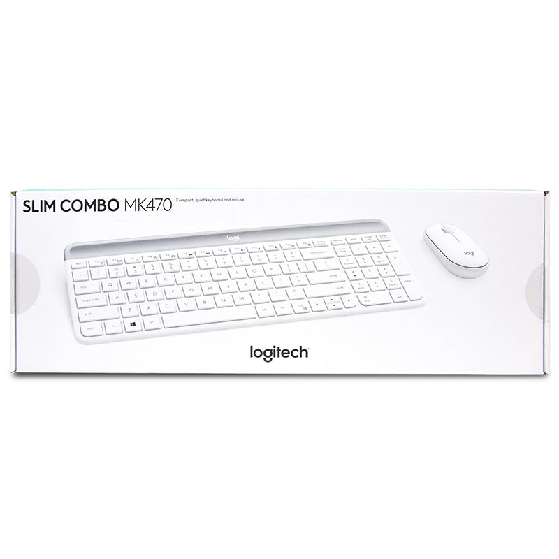 Logitech MK470 Slim Wireless Keyboard and Mouse Combo - White