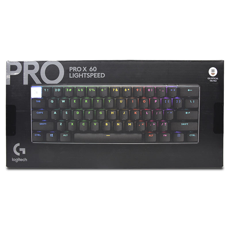 Logitech G PRO X 60 Lightspeed RGB Wireless Gaming Keyboard - Black
