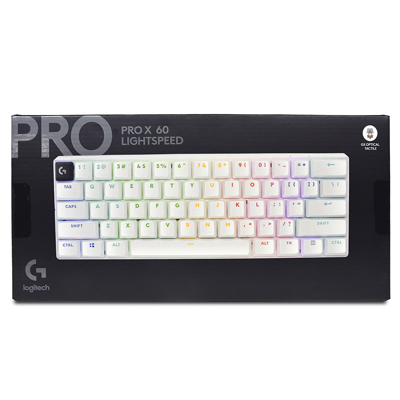 Logitech G PRO X 60 Lightspeed RGB Wireless Gaming Keyboard - White