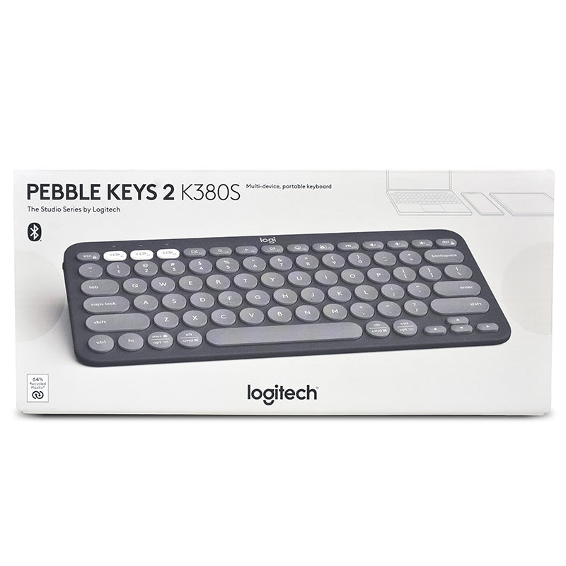 Logitech Pebble Keys 2 K380S Slim Bluetooth Wireless Keyboard - Tonal Graphite
