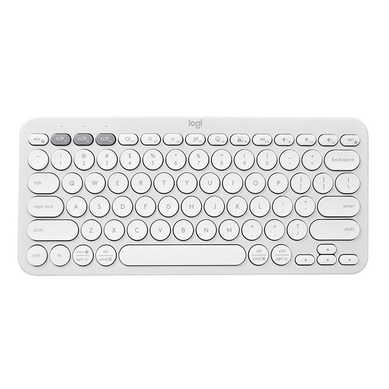 Logitech Pebble Keys 2 K380S Slim Bluetooth Wireless Keyboard - Tonal White