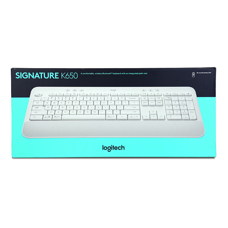 Logitech Signature K650 Comfort Full-Size Wireless Keyboard with Wrist Rest - Off White